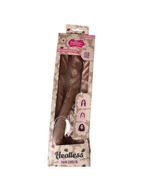 Vintage Heatless Hair Curler in Brown Silk Two Scrunchies  Curl Without Heat